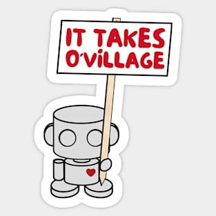 O'BOT Toy Robot (It Takes O'village) Sticker